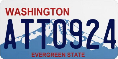 WA license plate ATT0924