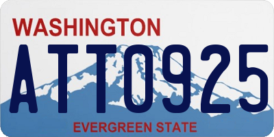 WA license plate ATT0925