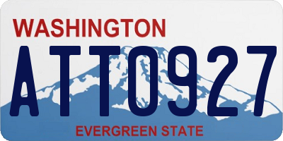 WA license plate ATT0927