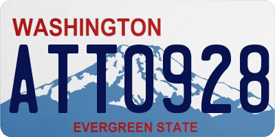 WA license plate ATT0928
