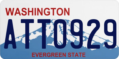 WA license plate ATT0929