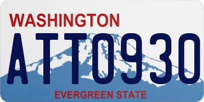 WA license plate ATT0930