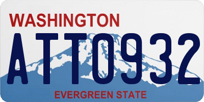 WA license plate ATT0932