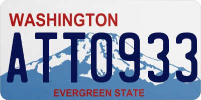 WA license plate ATT0933