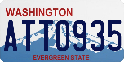 WA license plate ATT0935