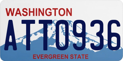 WA license plate ATT0936