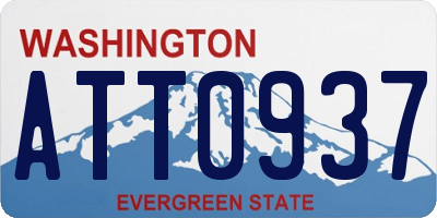 WA license plate ATT0937