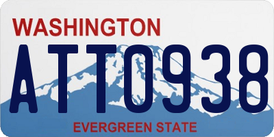 WA license plate ATT0938
