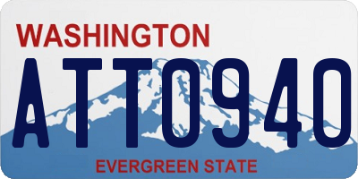 WA license plate ATT0940