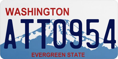WA license plate ATT0954