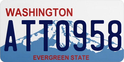 WA license plate ATT0958