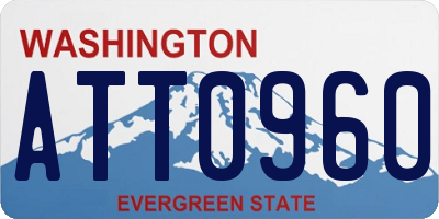 WA license plate ATT0960