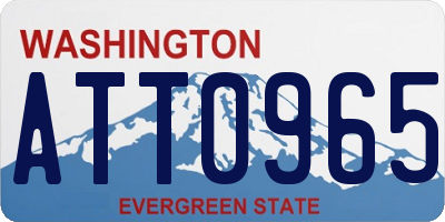 WA license plate ATT0965