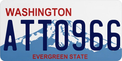 WA license plate ATT0966