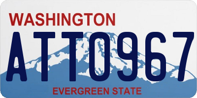 WA license plate ATT0967