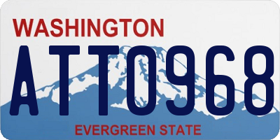 WA license plate ATT0968