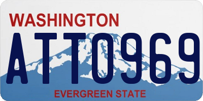 WA license plate ATT0969