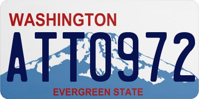 WA license plate ATT0972