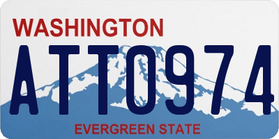 WA license plate ATT0974