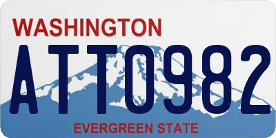 WA license plate ATT0982