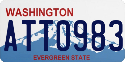 WA license plate ATT0983