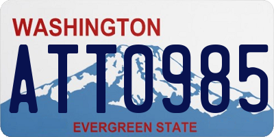 WA license plate ATT0985