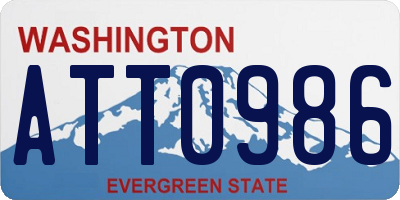 WA license plate ATT0986