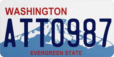 WA license plate ATT0987
