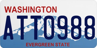 WA license plate ATT0988