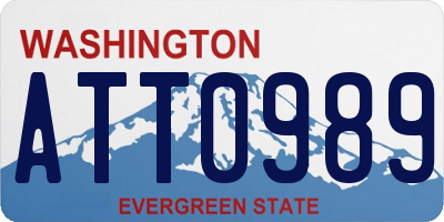 WA license plate ATT0989