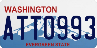 WA license plate ATT0993