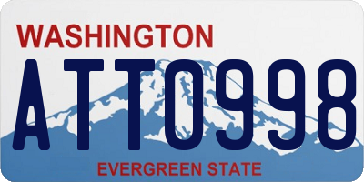 WA license plate ATT0998