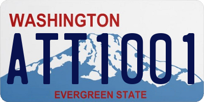 WA license plate ATT1001