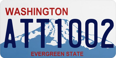 WA license plate ATT1002