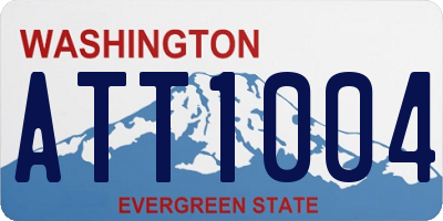 WA license plate ATT1004