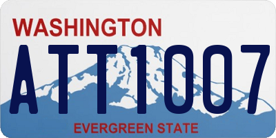 WA license plate ATT1007