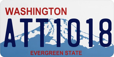WA license plate ATT1018