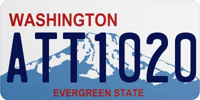 WA license plate ATT1020