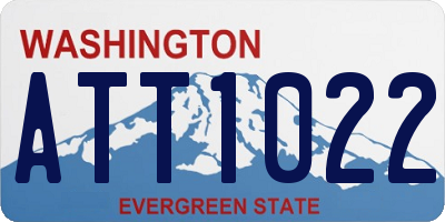 WA license plate ATT1022