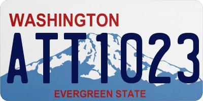 WA license plate ATT1023