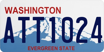 WA license plate ATT1024