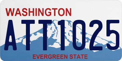 WA license plate ATT1025
