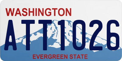 WA license plate ATT1026