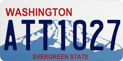 WA license plate ATT1027