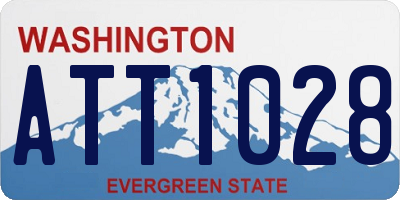 WA license plate ATT1028