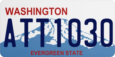 WA license plate ATT1030