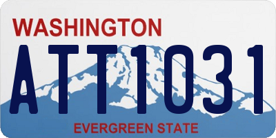 WA license plate ATT1031