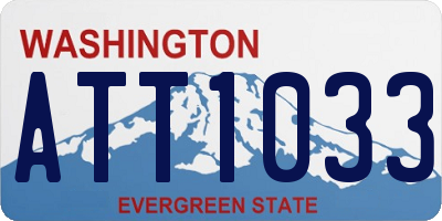 WA license plate ATT1033