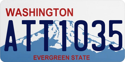 WA license plate ATT1035