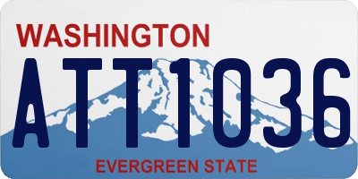 WA license plate ATT1036
